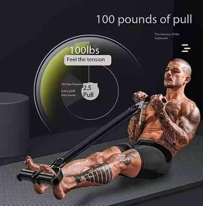 Adjustable Resistance Tension Bands With Foot Pedals And Handles