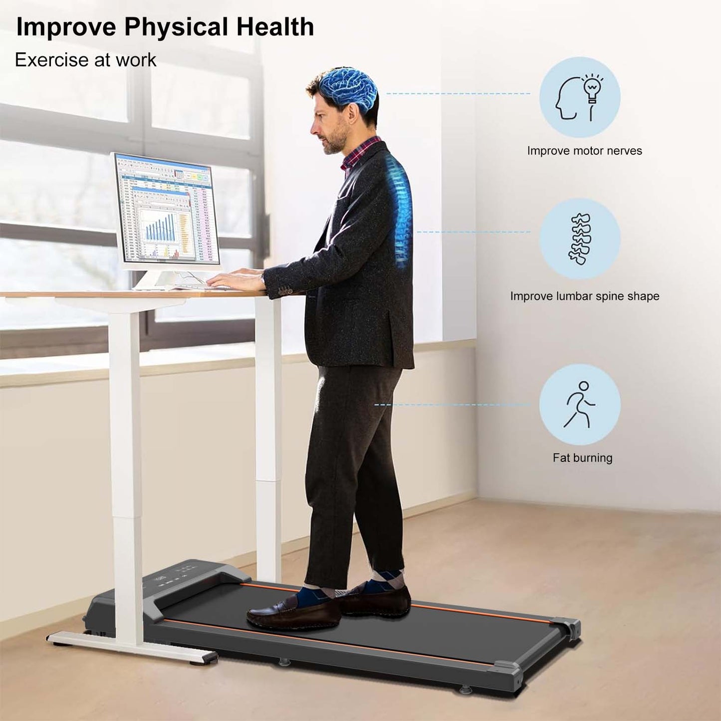 Walking Pad with LED Display and Remote Control
