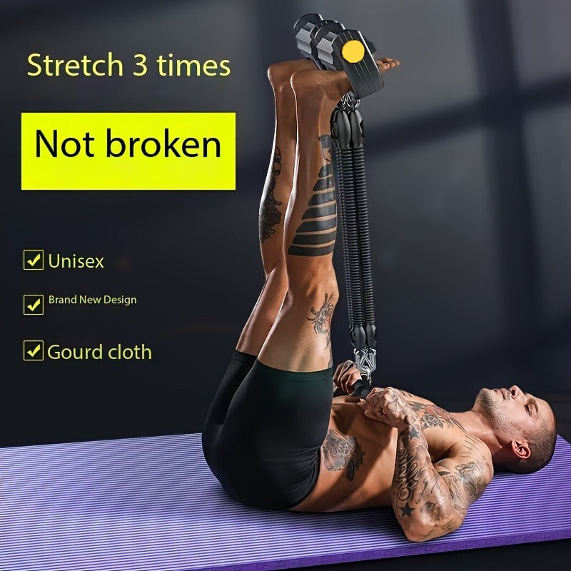 Adjustable Resistance Tension Bands With Foot Pedals And Handles